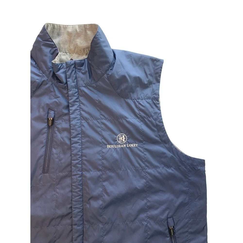 Zero‎ Restriction Reversible Tour Series Men's Golf Vest Navy Blue Gray Large
